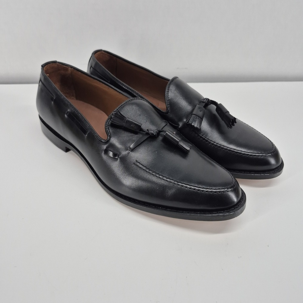 Allen Edmonds "GRAYSON" Men's Leather Black Tassel Loafers 10 EEE USA - Picture 2 of 10